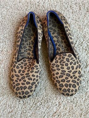 Rothy’s leopard print slip on loafers